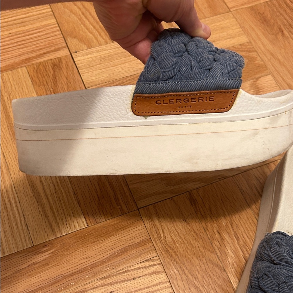 Robert Clergerie Braided Slide Sandals - Cream and Black - Picture 12 of 16